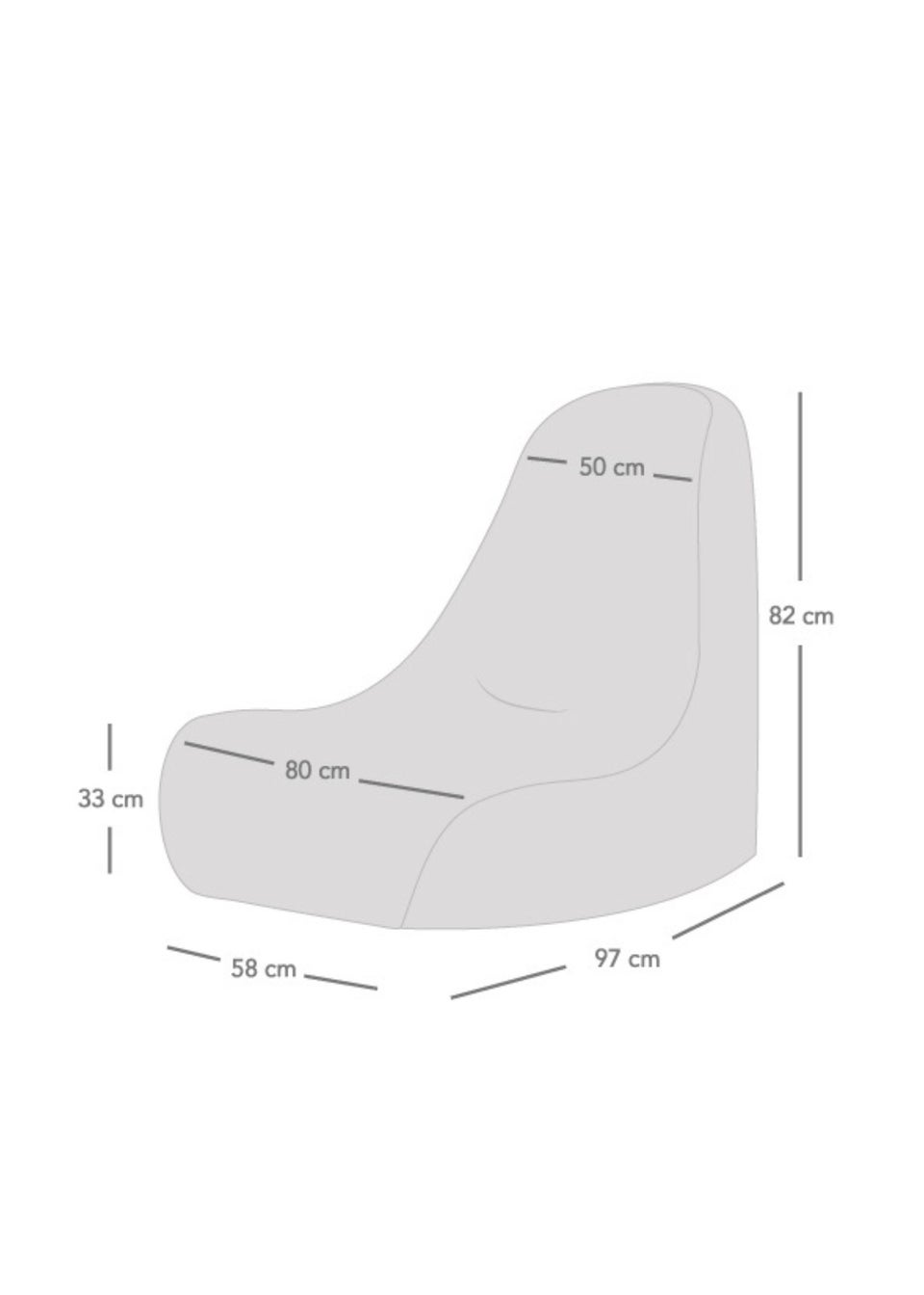 rucomfy Snug Lounge Chair Natural Beanbag