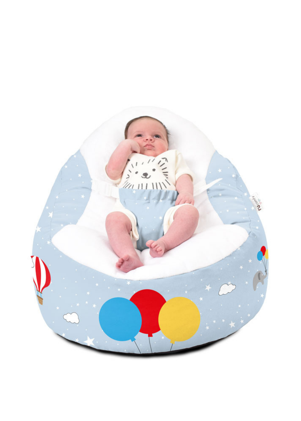 rucomfy Printed Gaga Hot Air Balloon Baby Beanbag