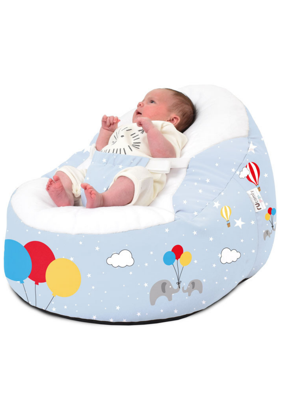 rucomfy Printed Gaga Hot Air Balloon Baby Beanbag Matalan