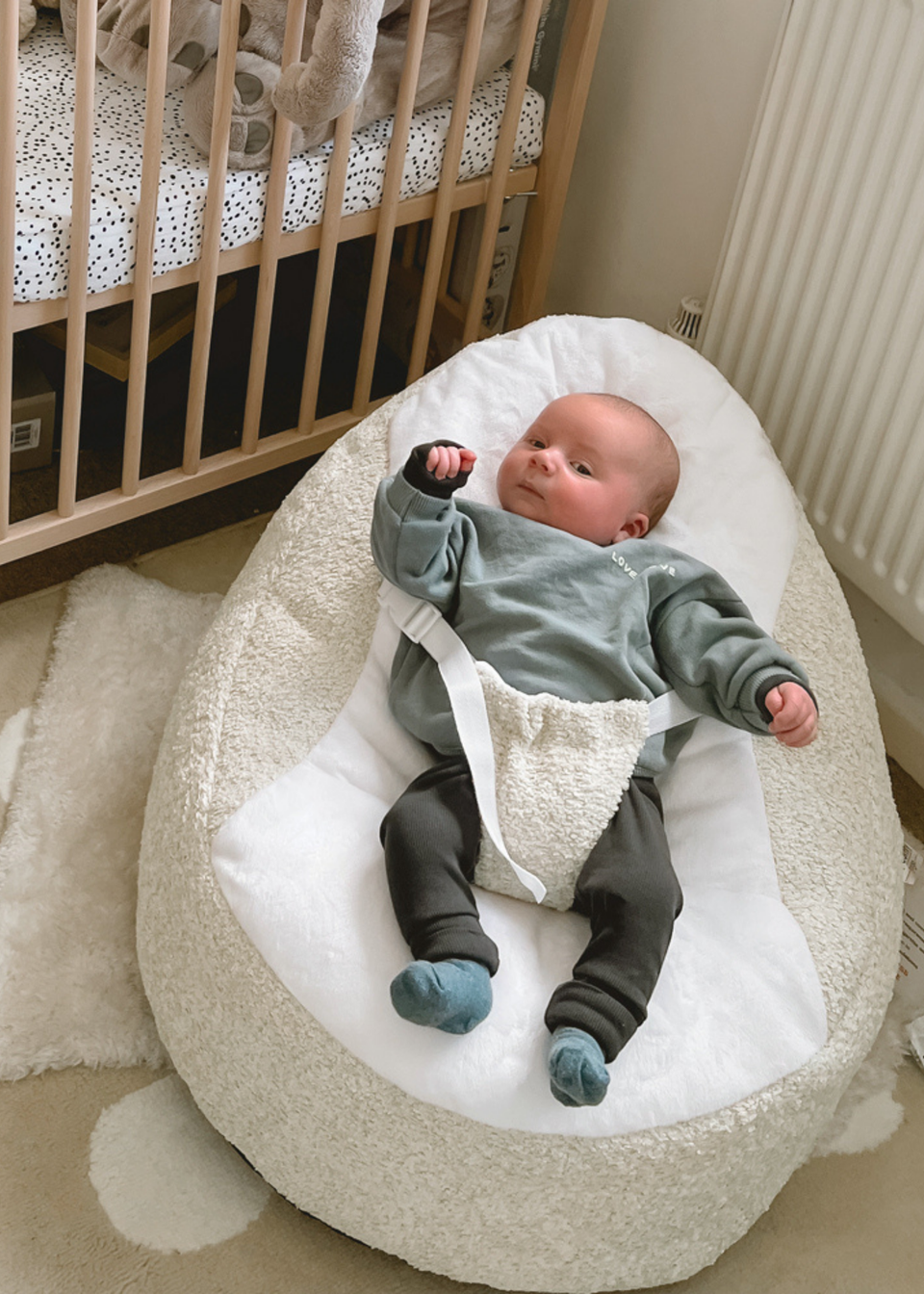 rucomfy Snug Gaga Natural Baby Beanbag