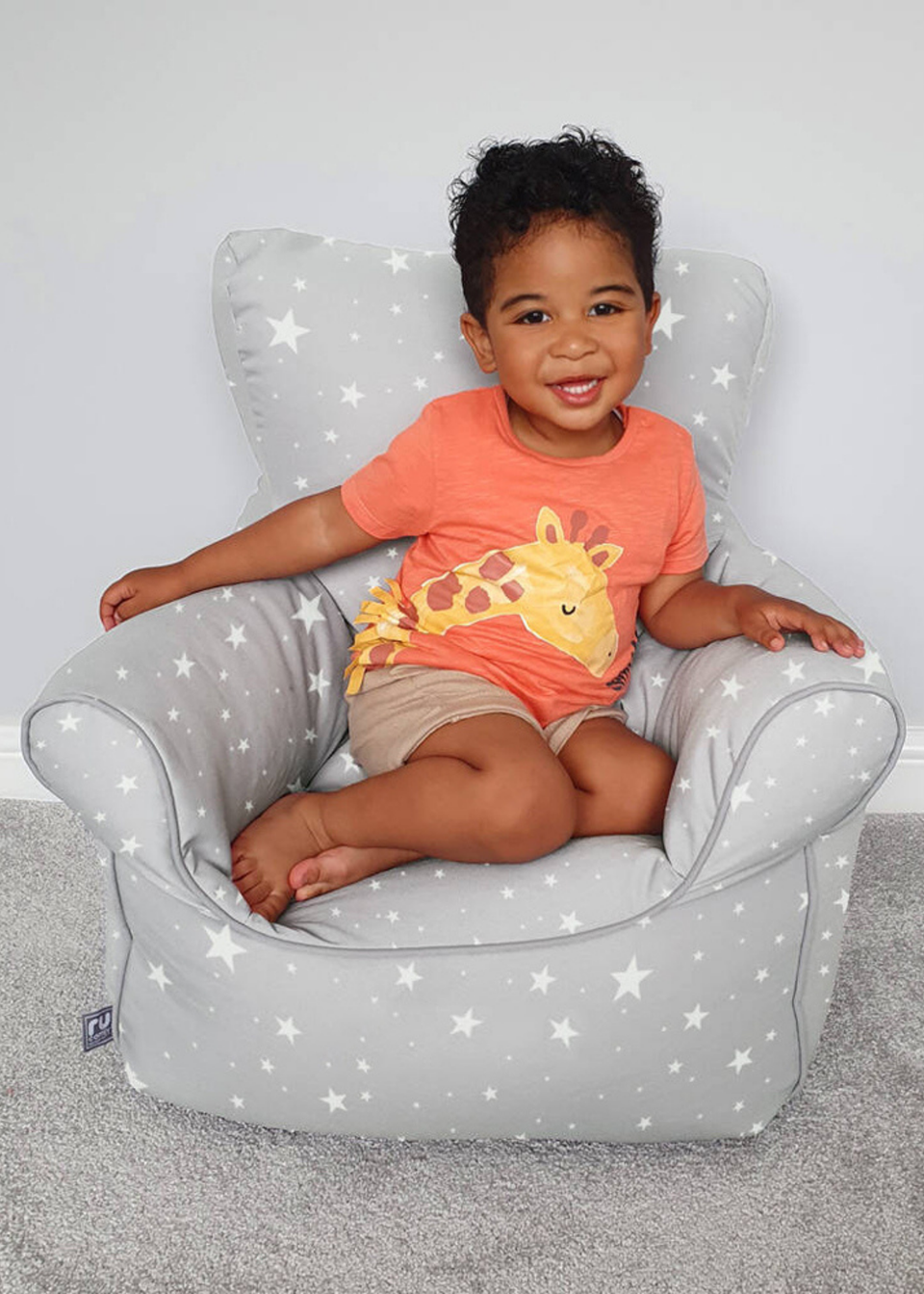rucomfy Printed Children s Chair Twinkle Star Beanbag Matalan