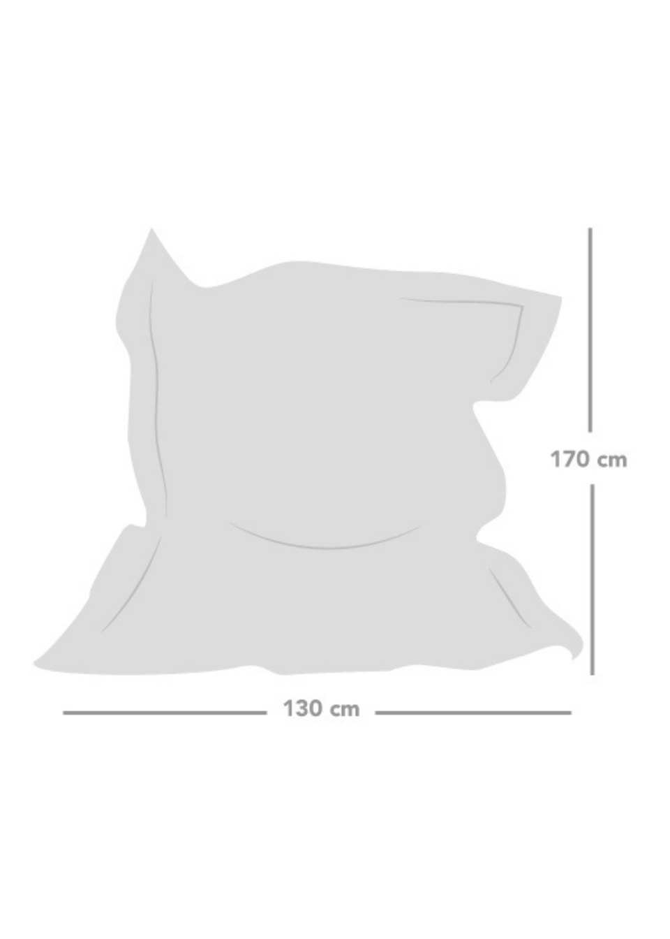 rucomfy Indoor/Outdoor Giant Squashy Squarbie Slate Black Beanbag