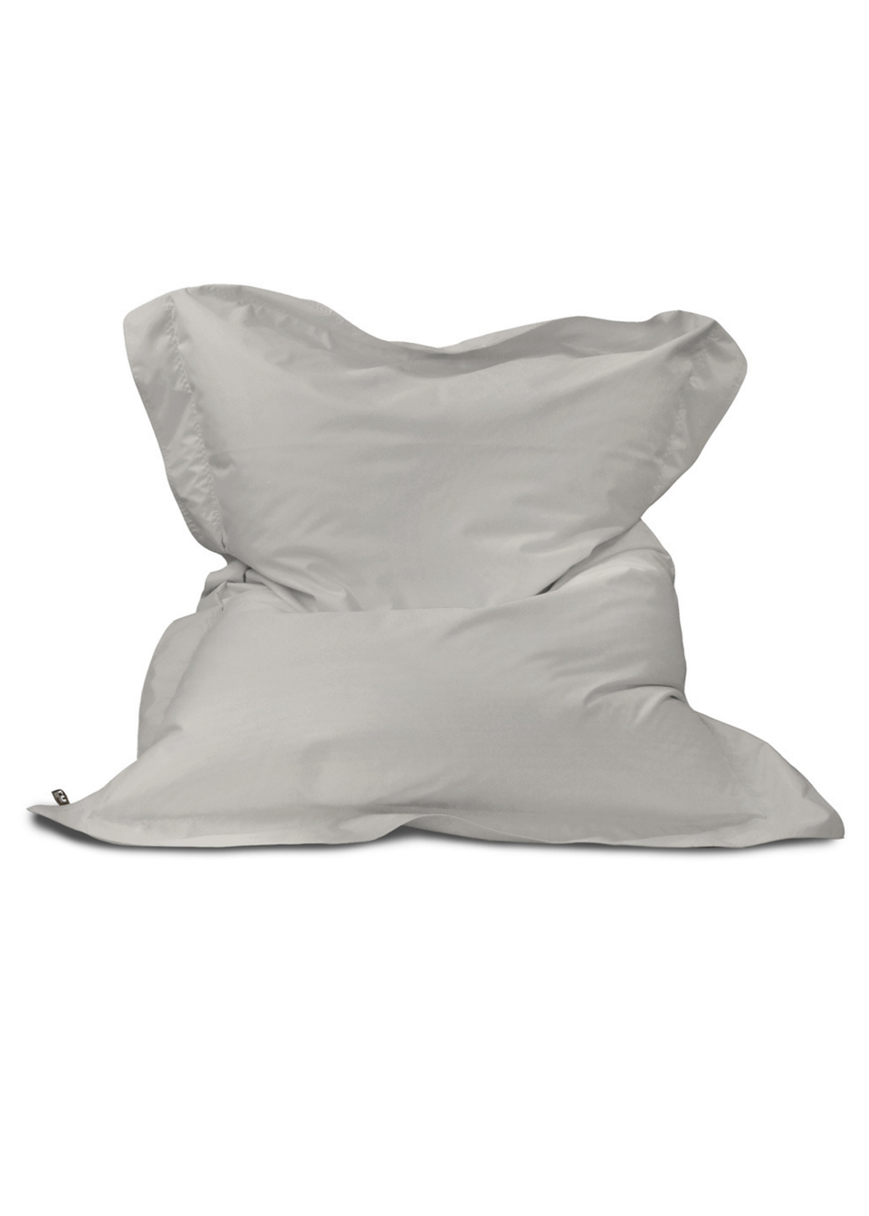 rucomfy Indoor/Outdoor Giant Squashy Squarbie Platinum Grey Beanbag