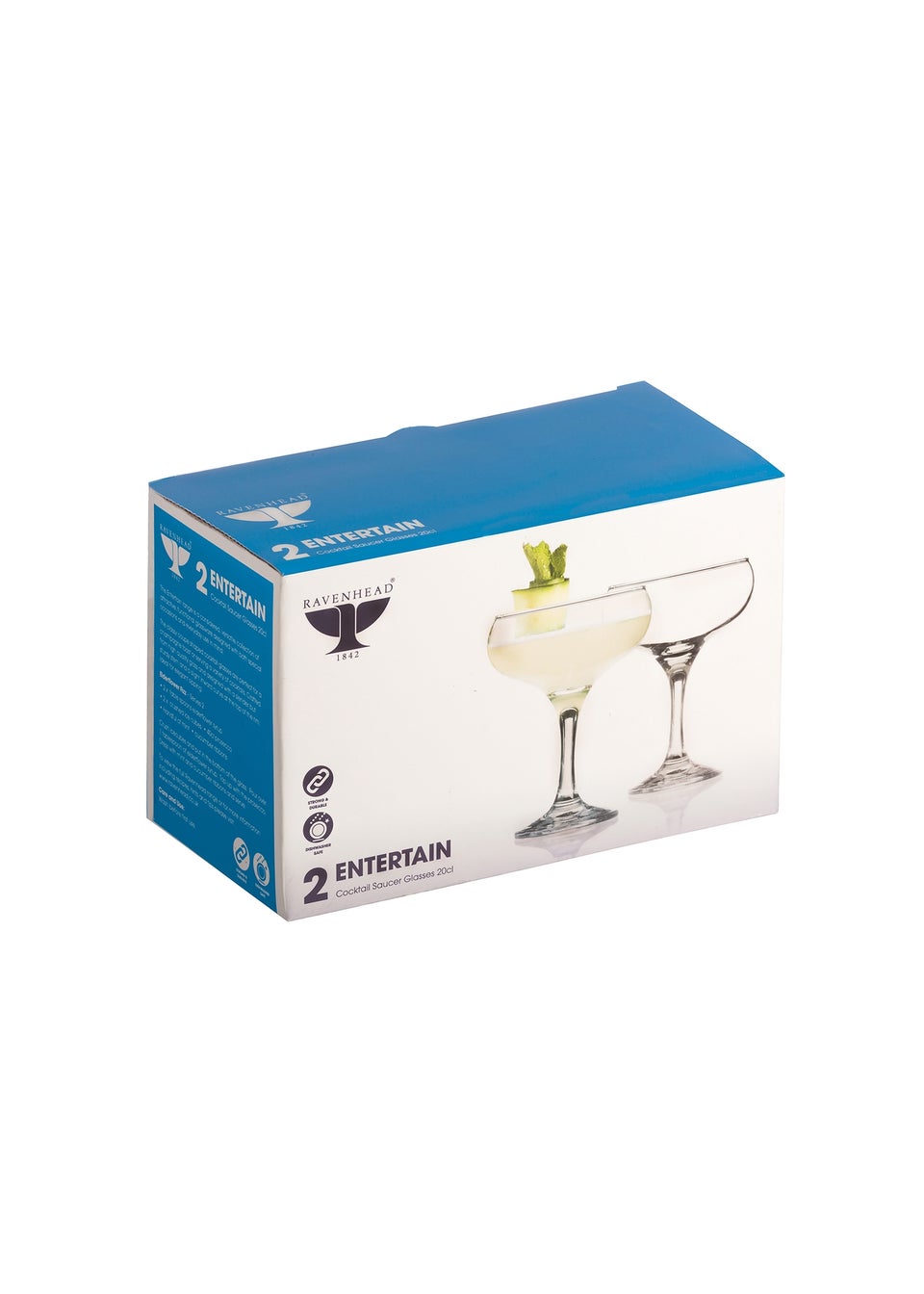 Ravenhead Entertain Set of 4 Cocktail Saucer Glasses