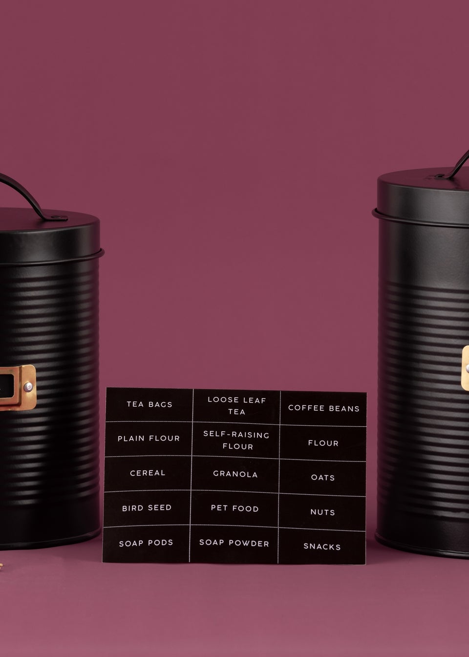 Typhoon Otto Black Set of 2 Storage Canisters