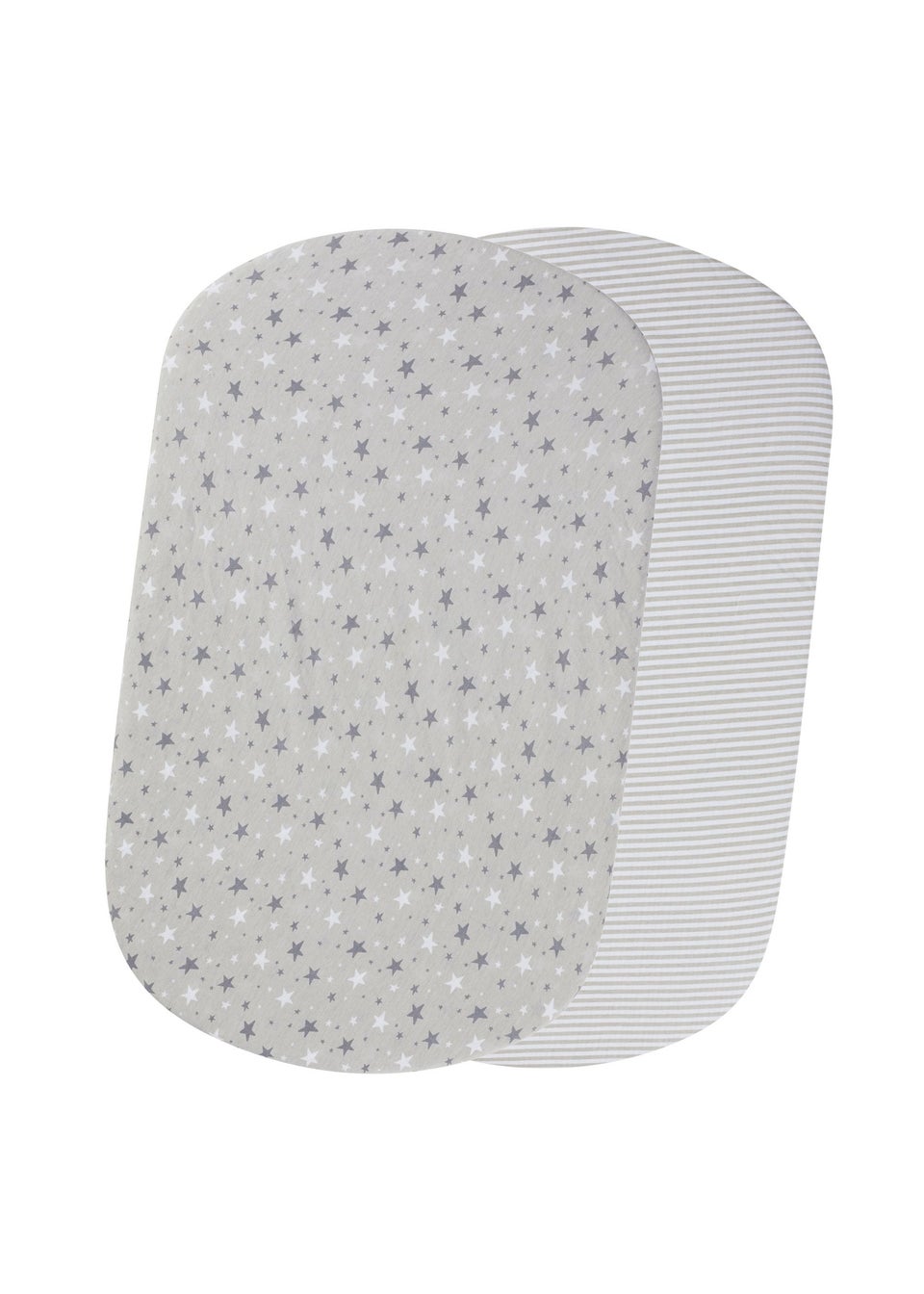 Ickle Bubba Grey Fitted Crib Sheets Cosmic Aura 2 Pack Matalan