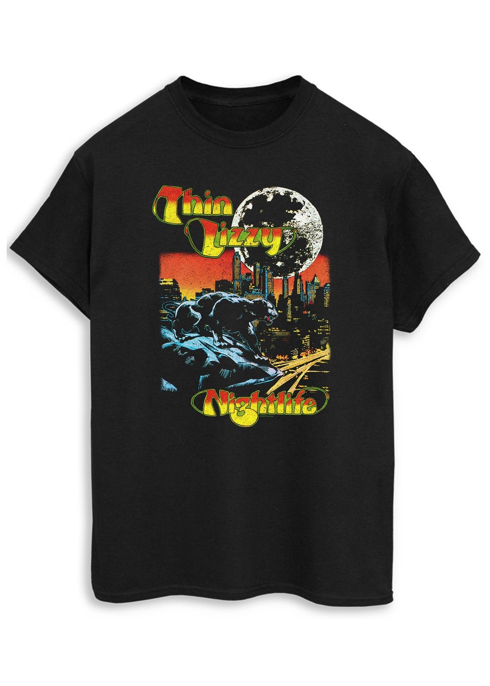 Thin Lizzy Nightlife Men Black T-Shirt