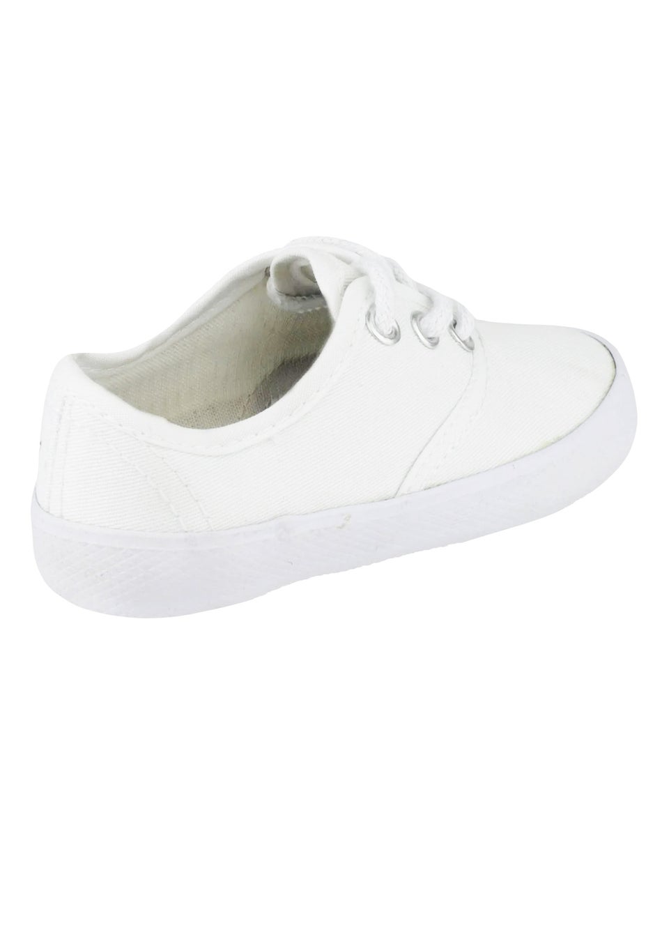 Mirak Kids White Lace Plimsolls Gym Shoes Younger 6 Older 4 Matalan