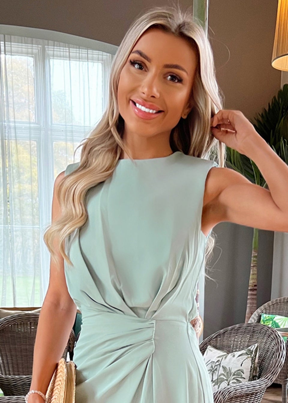 Duck egg midi dress 2025