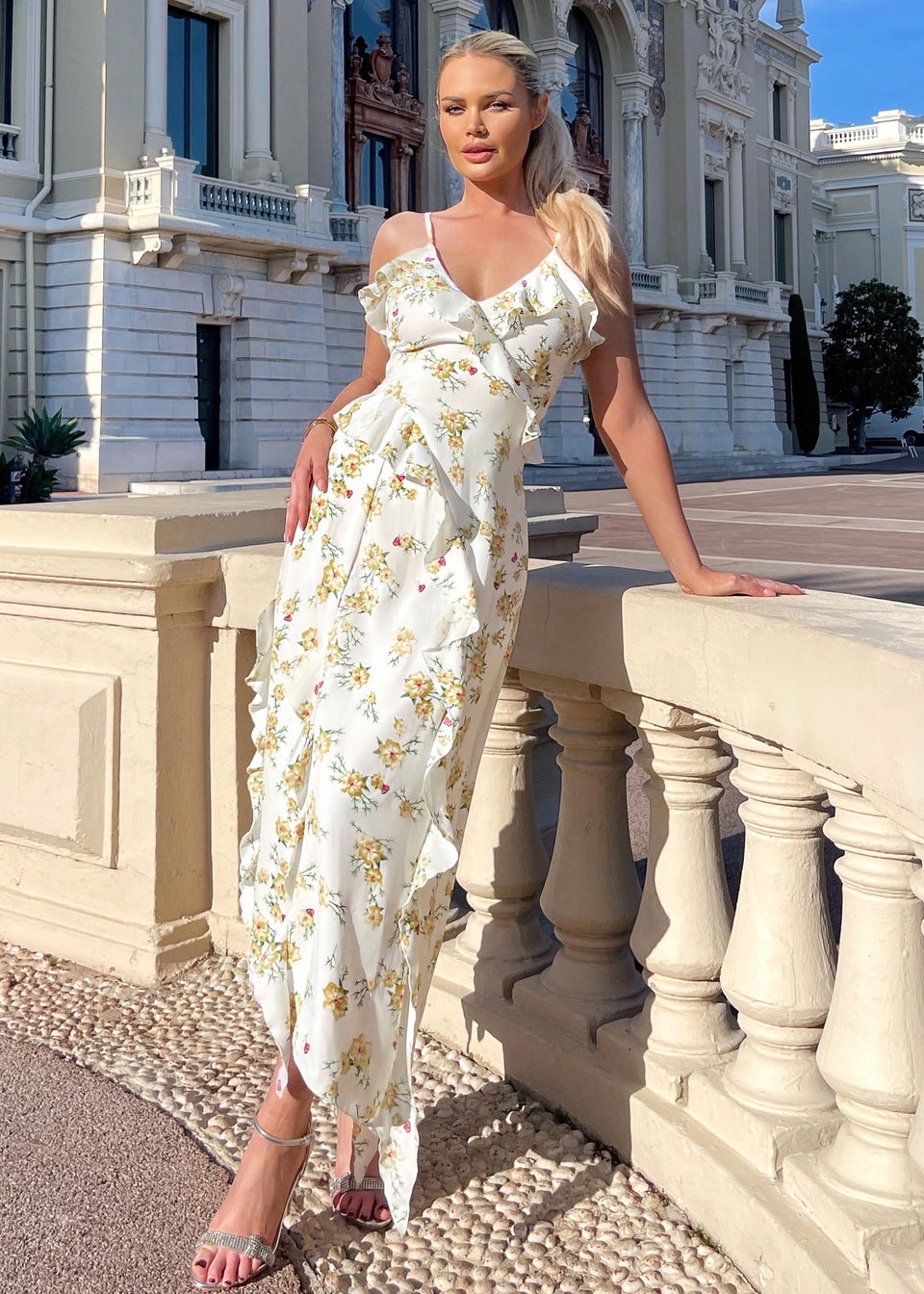 Ax paris chiffon printed dress discount
