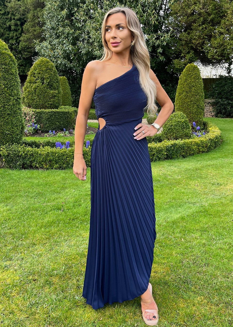 Ax paris navy maxi dress top
