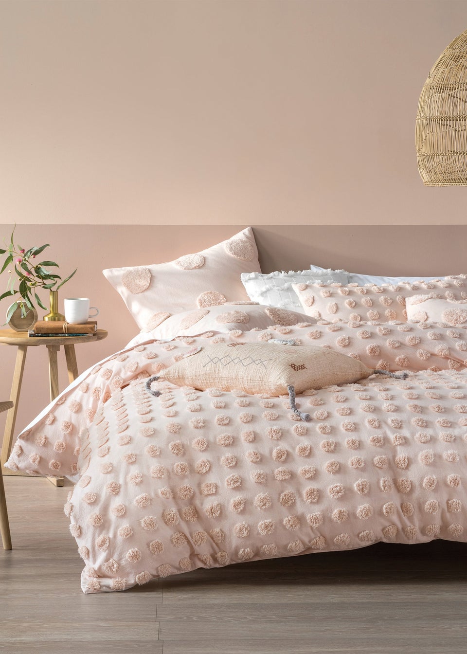 Linen House Haze Polka Tufted Duvet Cover Set