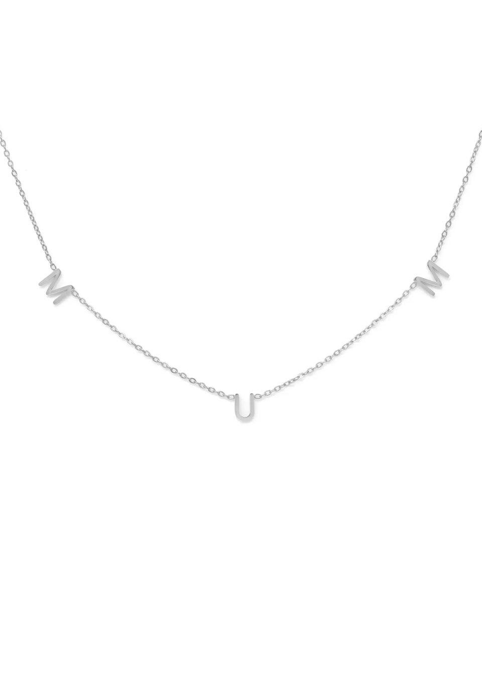 Say It With Silver Mum Necklace