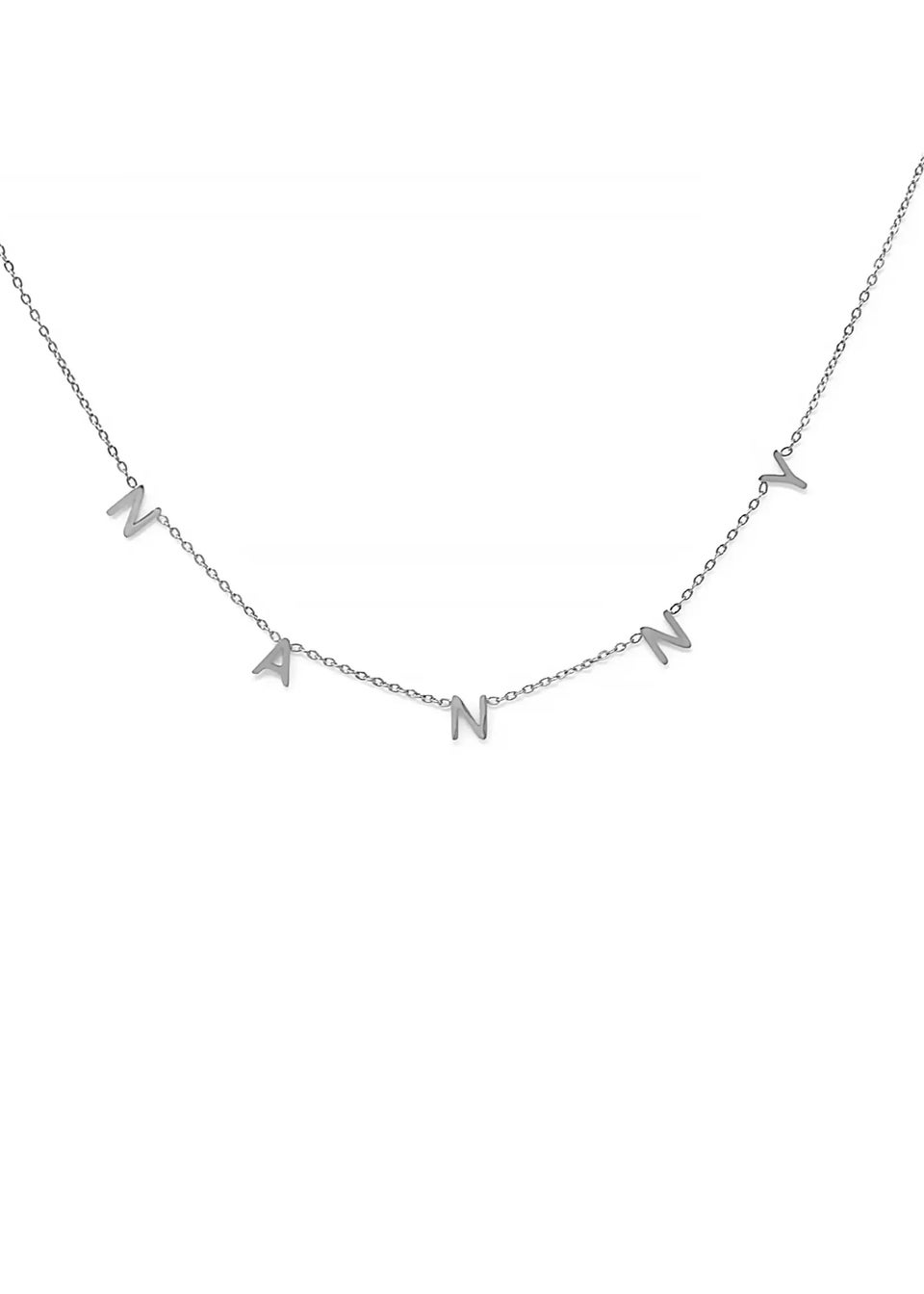Say It With Silver Nanny Necklace