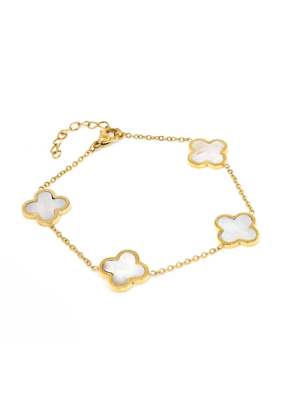 Say It With Gold Clover Chain Bracelet