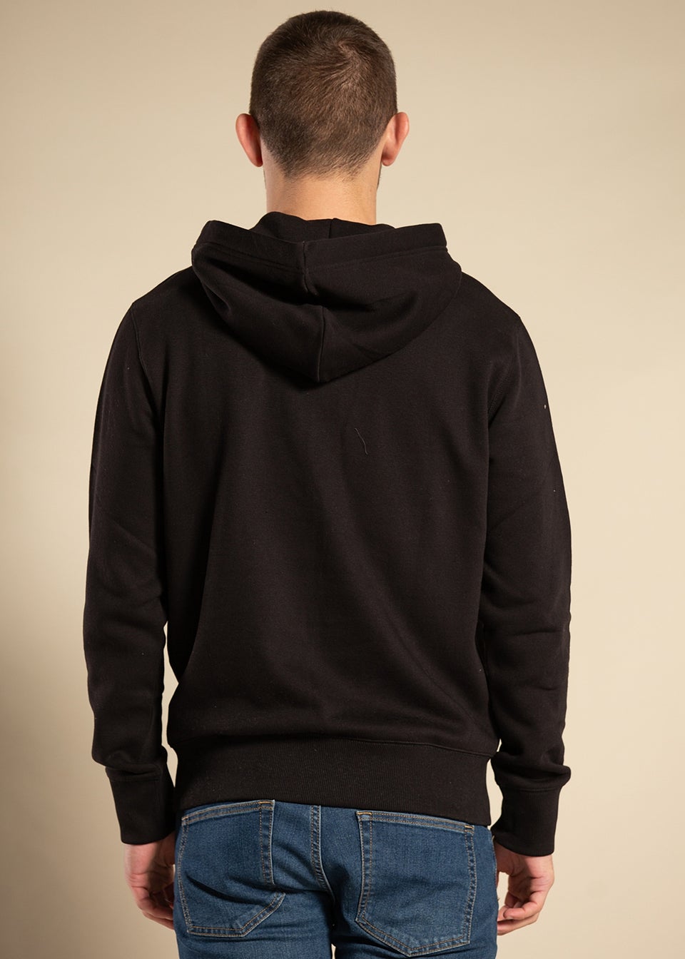 French Connection Black Cotton Blend FCUK Hoody