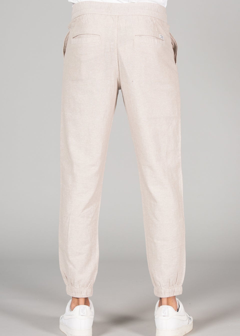 Tokyo Laundry Beige Linen Blend Classic Fit Trousers