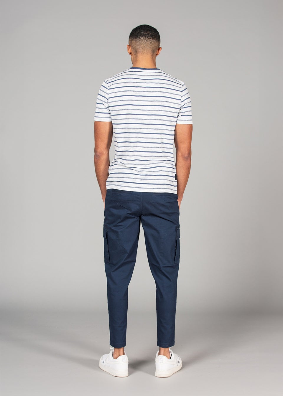 Tokyo Laundry Navy Straight Leg Cargo Style Trousers