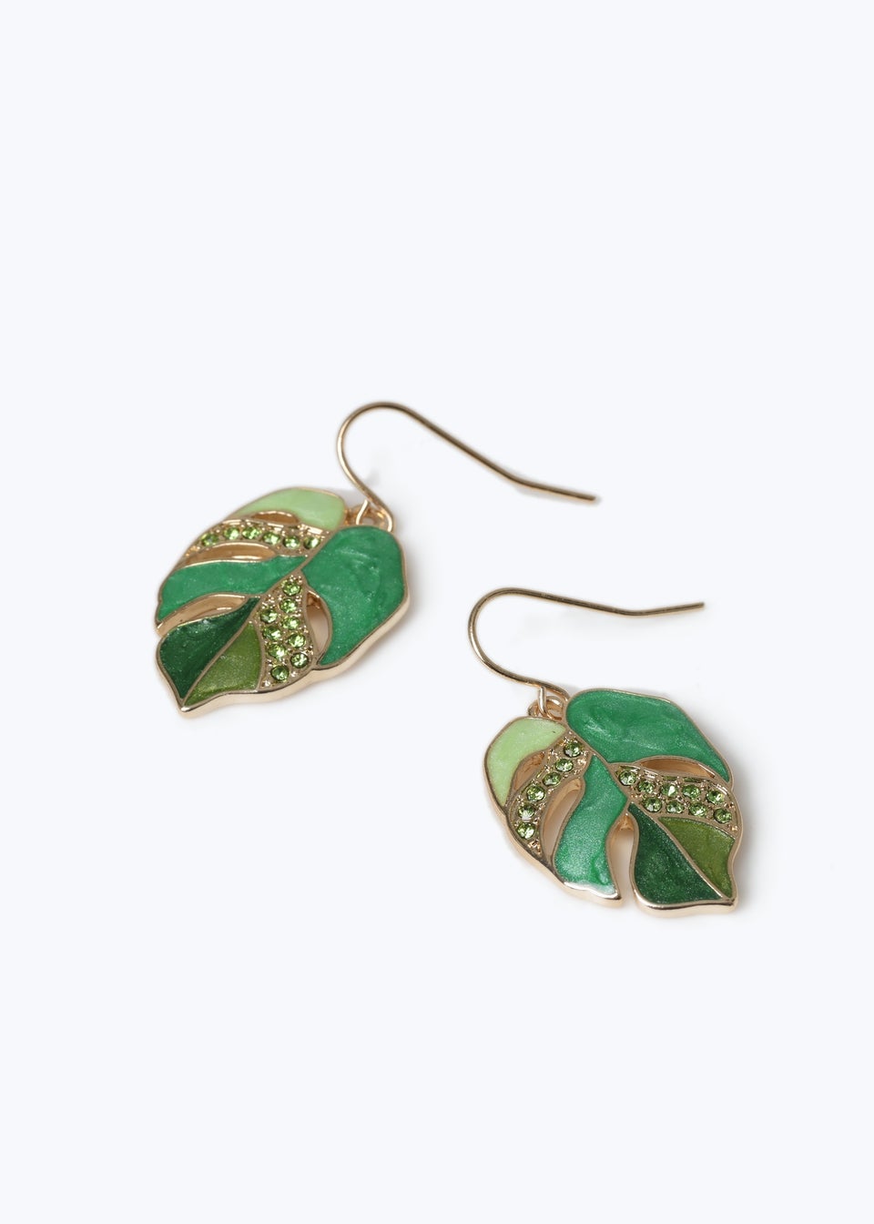 Green Leaf Earrings