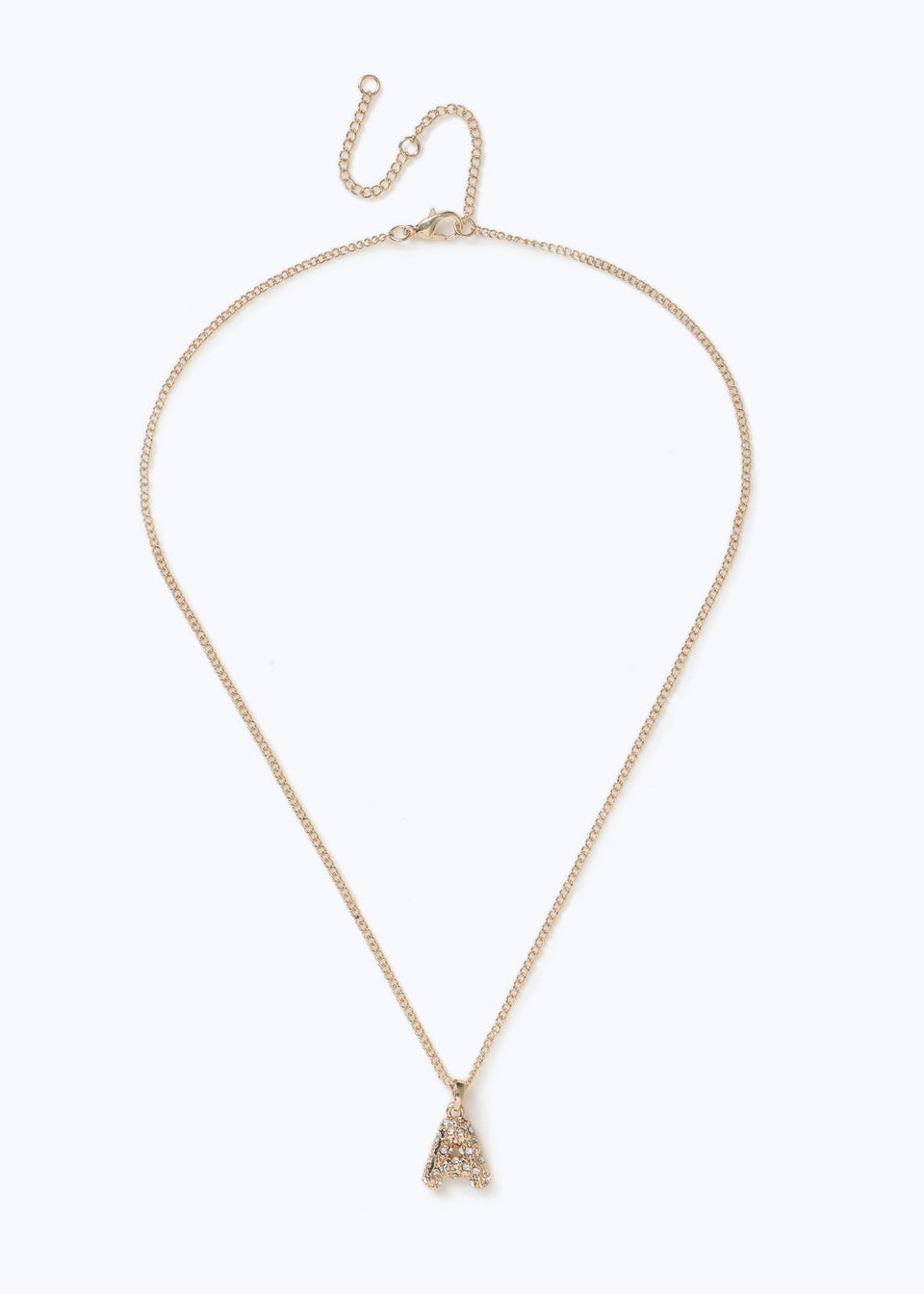 Muse Gold "A" Initial Necklace