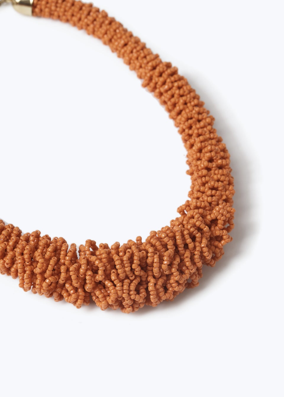 Orange Beaded Collar Necklace