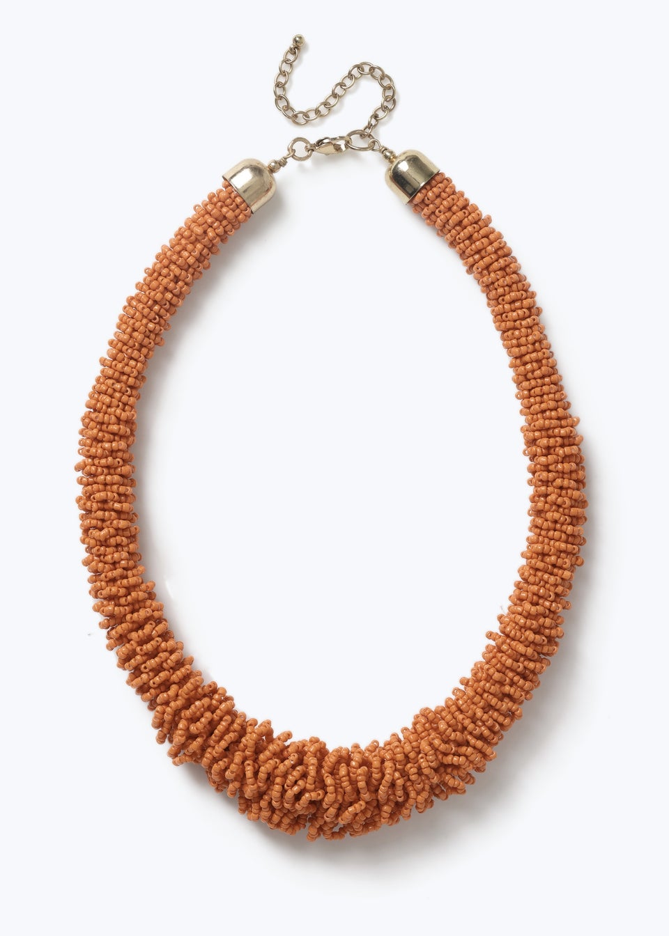 Orange Beaded Collar Necklace