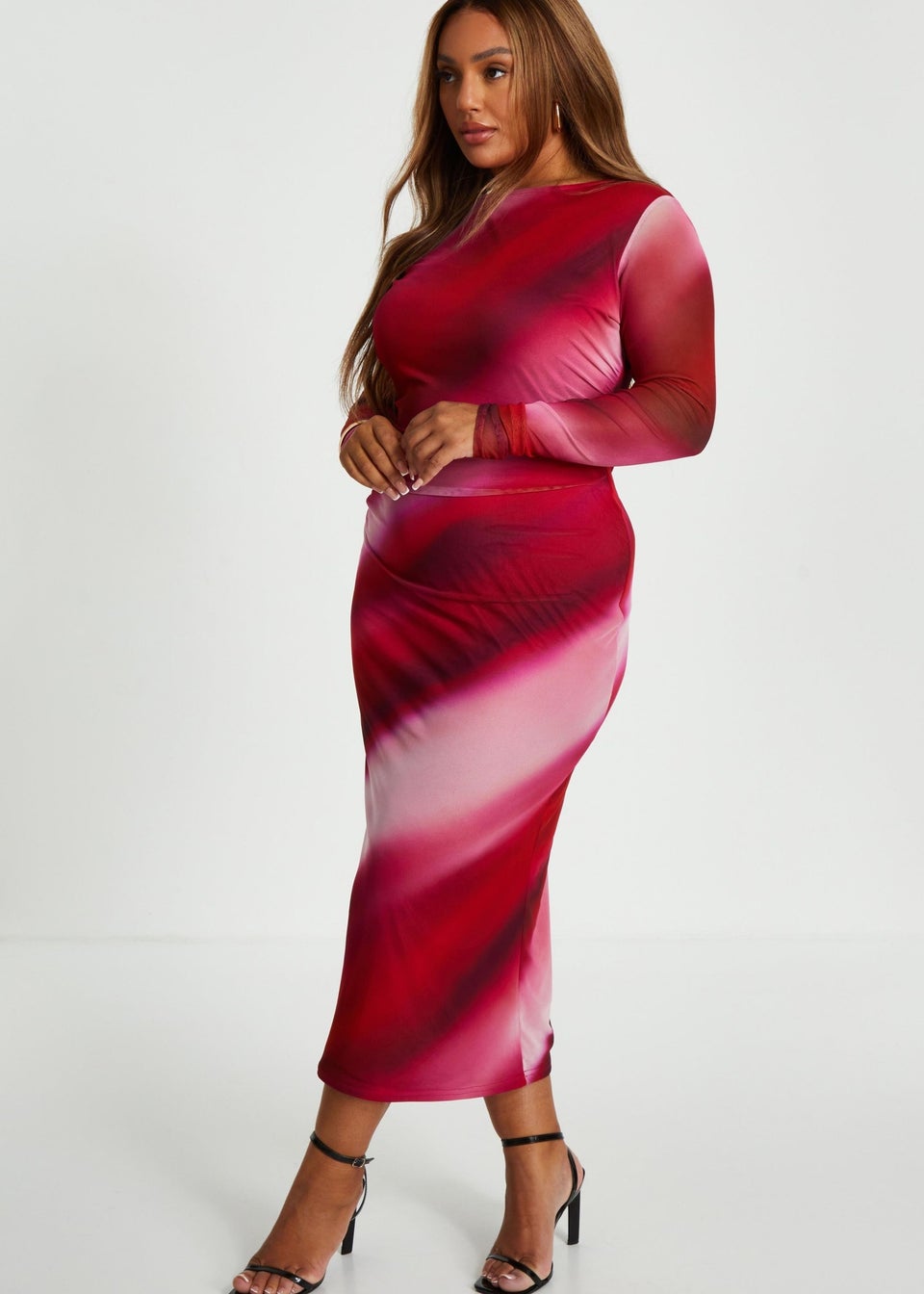 Quiz red satin dress cheap