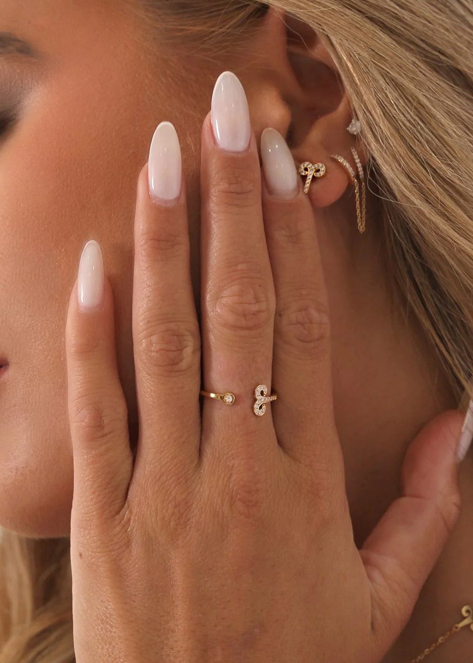 Say It With Gold Aries Ring with CZ Stones