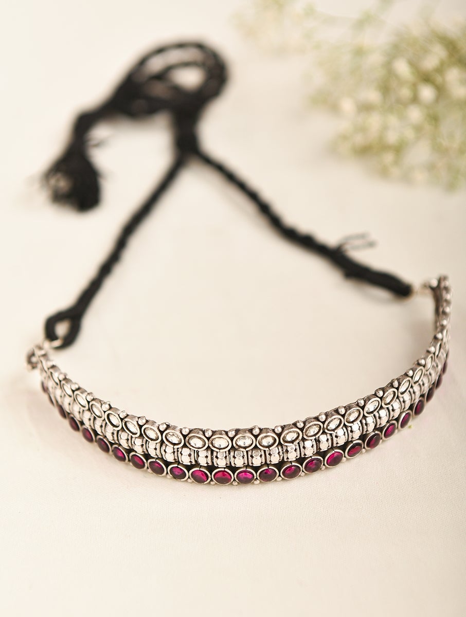 Women Silver Choker Necklace