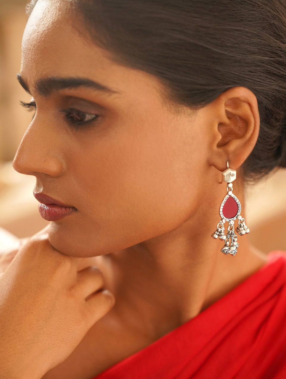 Women Silver Dangler Earrings