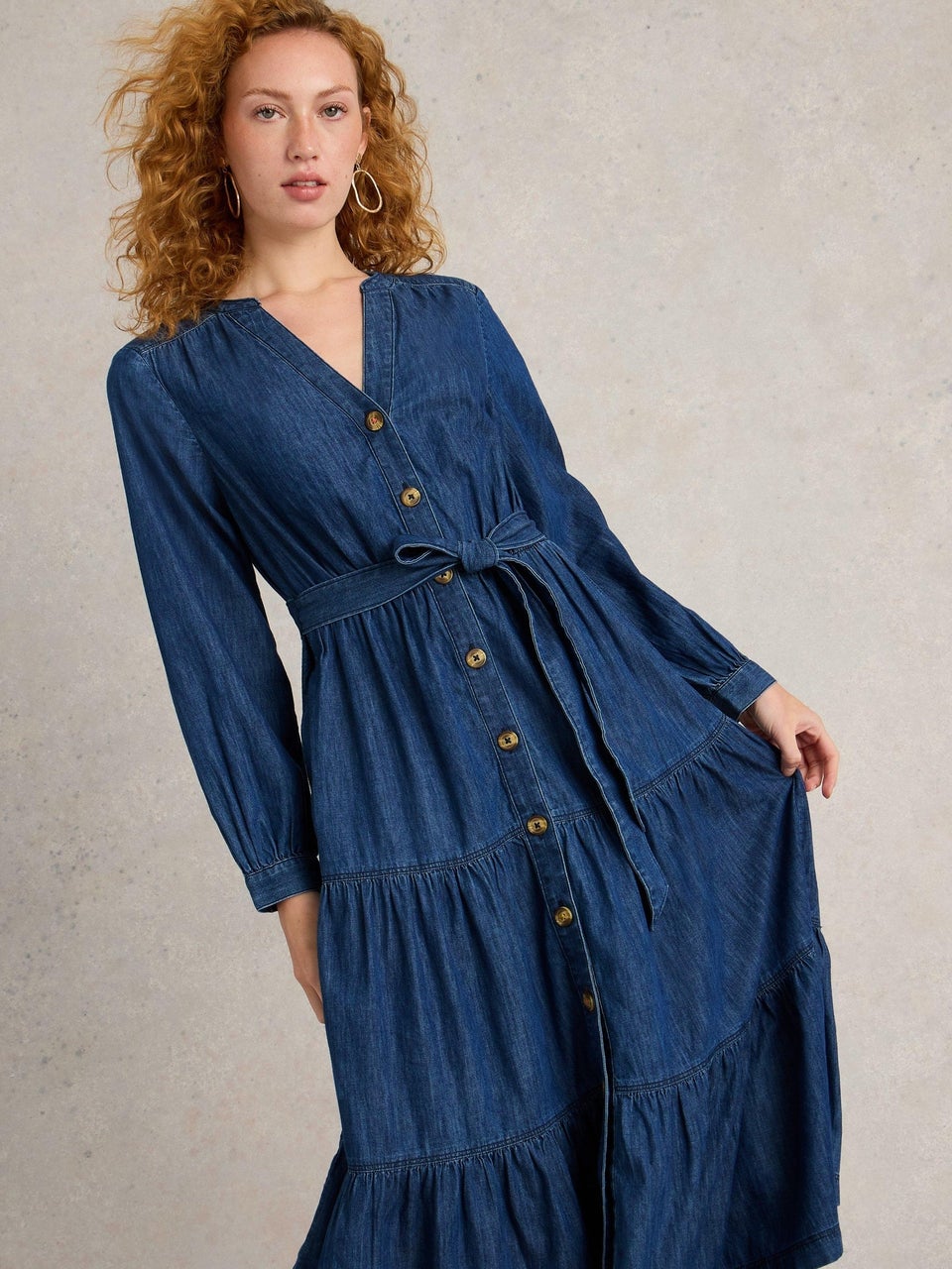 White blue jean dress store