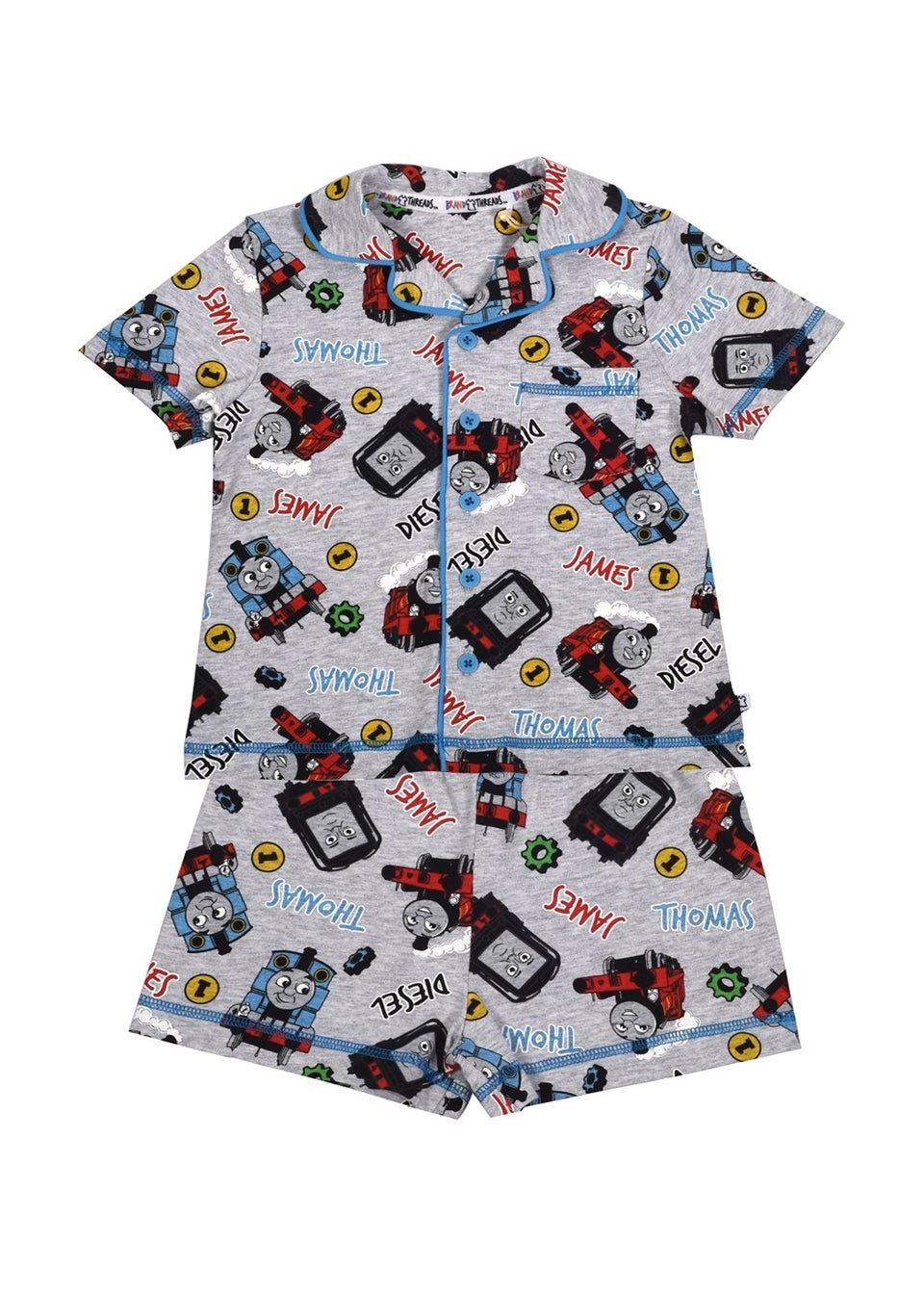 Thomas and Friends Grey Engine Kids Short Pyjama Set 12 months 4 yrs Matalan