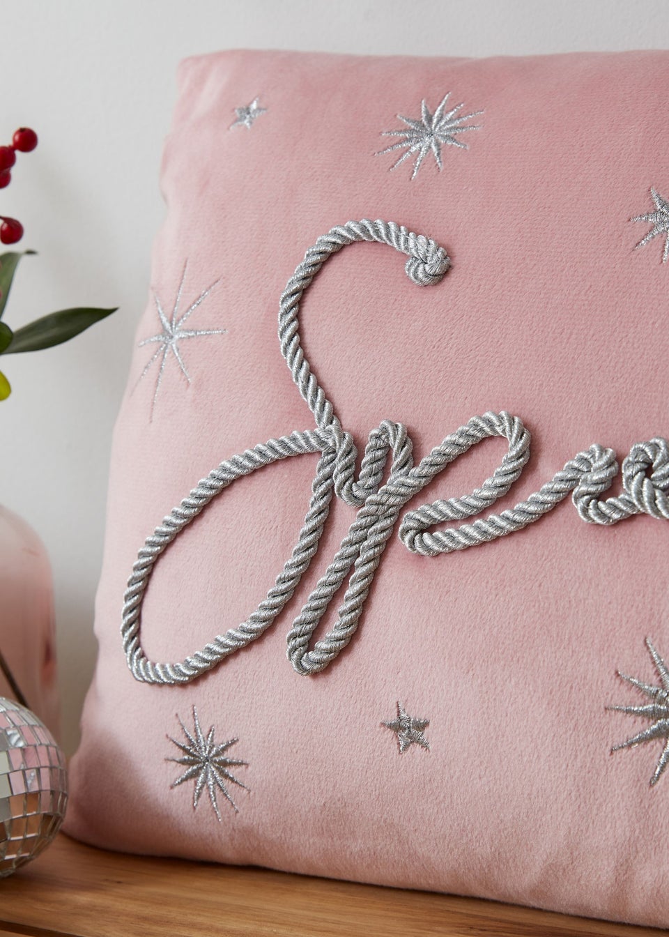Catherine Lansfield Sparkle Soft Touch Christmas Cushion (30x50cm)
