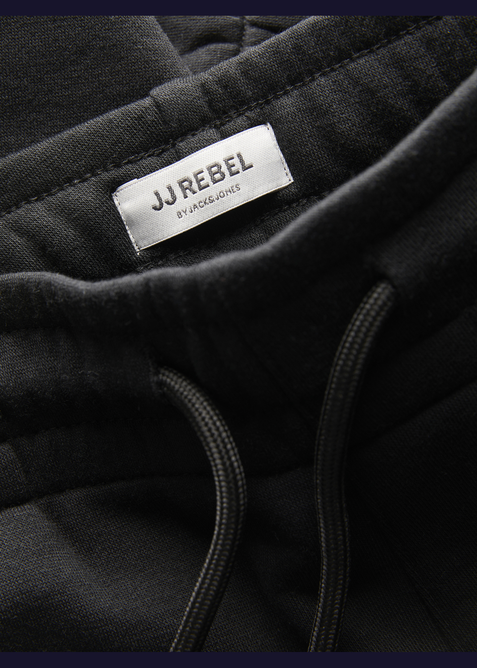 JJ Rebel Black Logo Jogging Bottoms