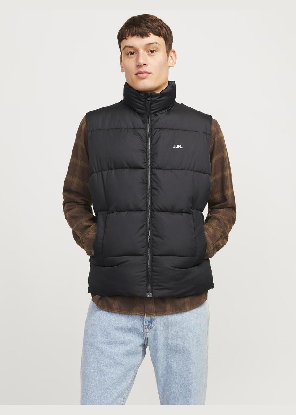 JJ Rebel Black Padded Gilet - Matalan