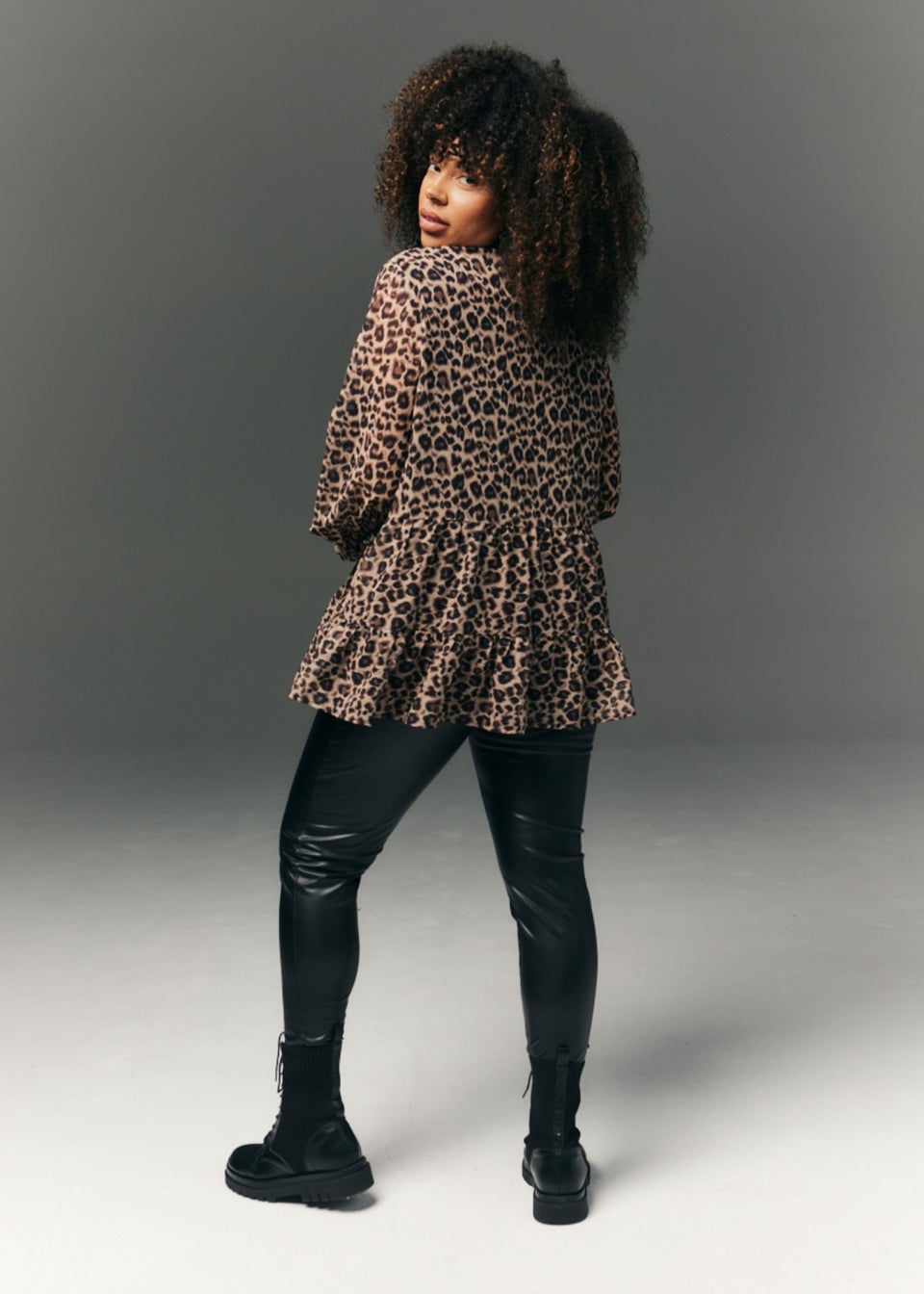 In The Style Jess Millichamp Brown Leopard Blouse