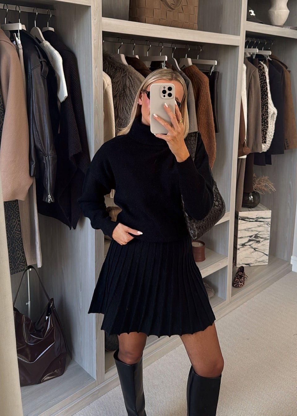 Knitted skater dress best sale