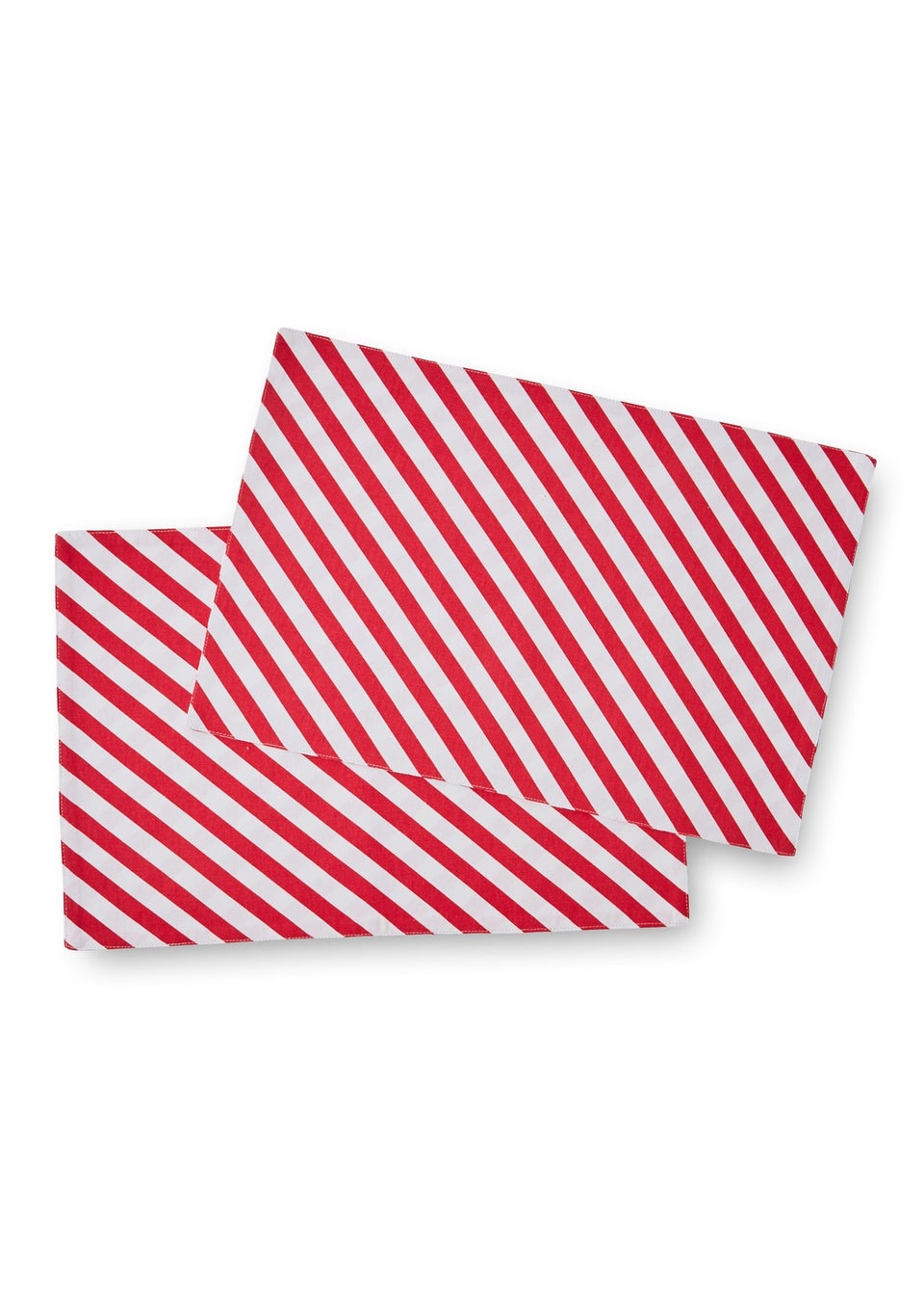 Catherine Lansfield Christmas Candy Cane Cotton Dining Placemat 4 Pack (30x46 cm)