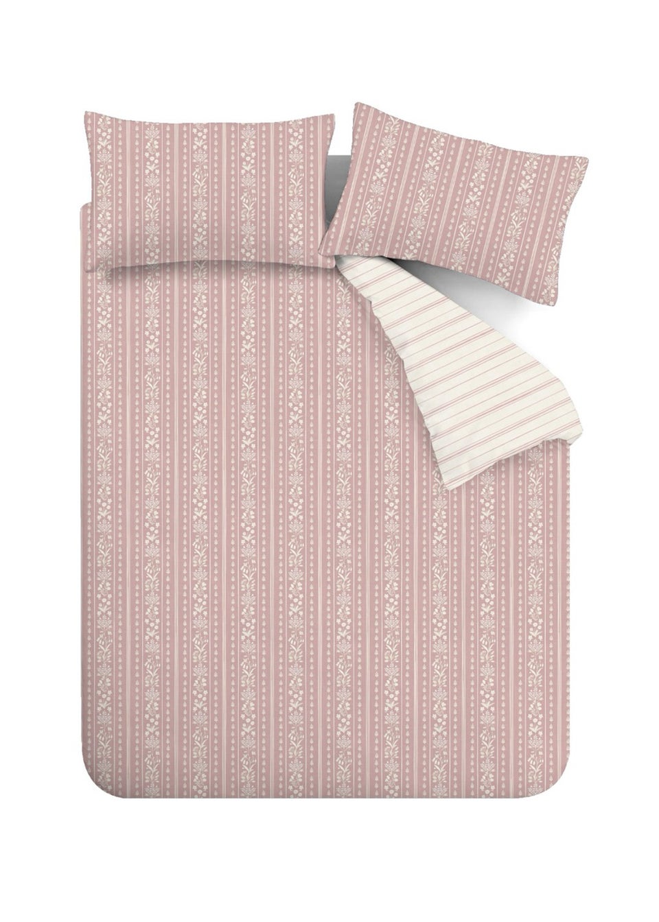 Bridgerton By Catherine Lansfield Regency Stripe Reversible Duvet Cover Set