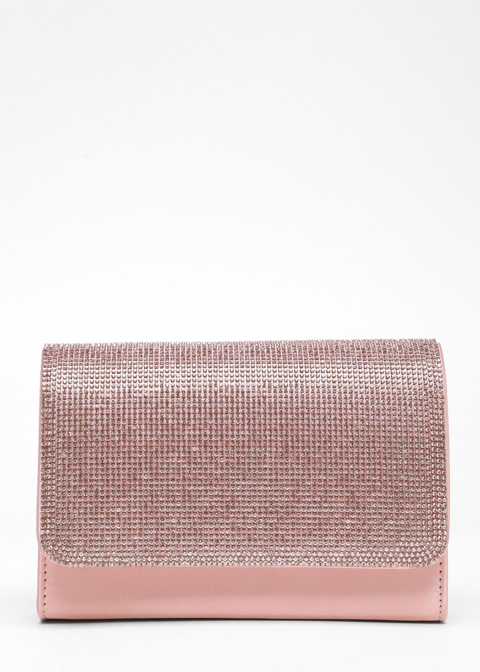 Pink shimmer clutch bag deals