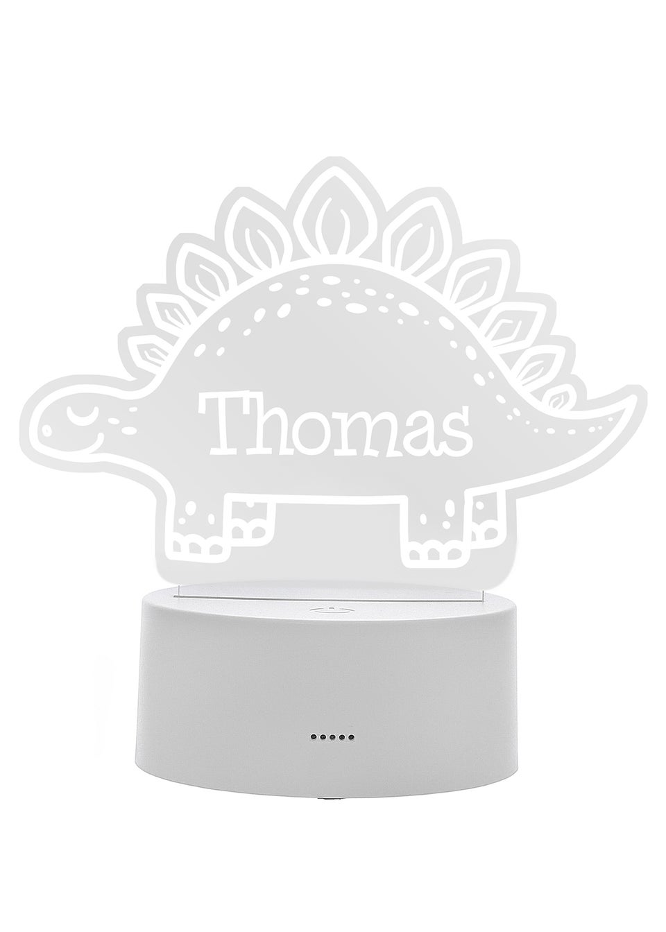 Personalised Memento Company Clear Dinosaur LED Colour Changing Night Light