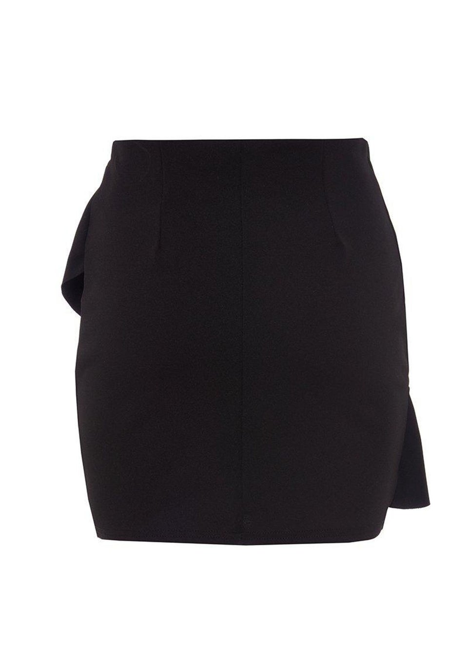 Quiz Black Frill Mini Skirt Matalan