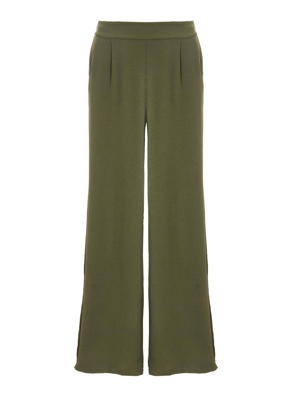 Quiz Khaki Wide Leg Trousers