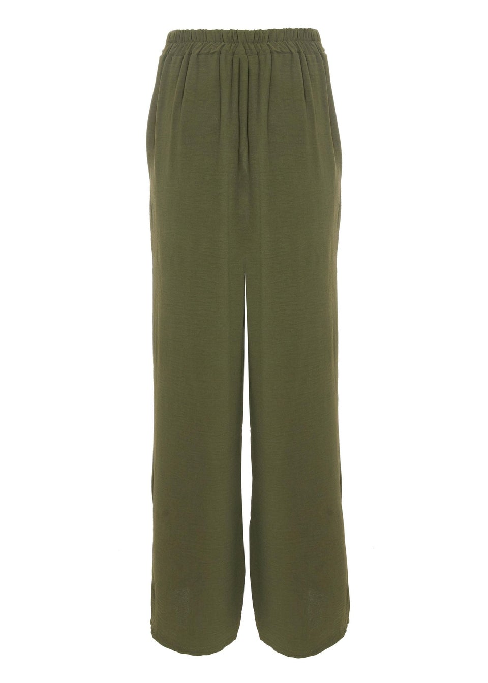 Quiz Khaki Wide Leg Trousers