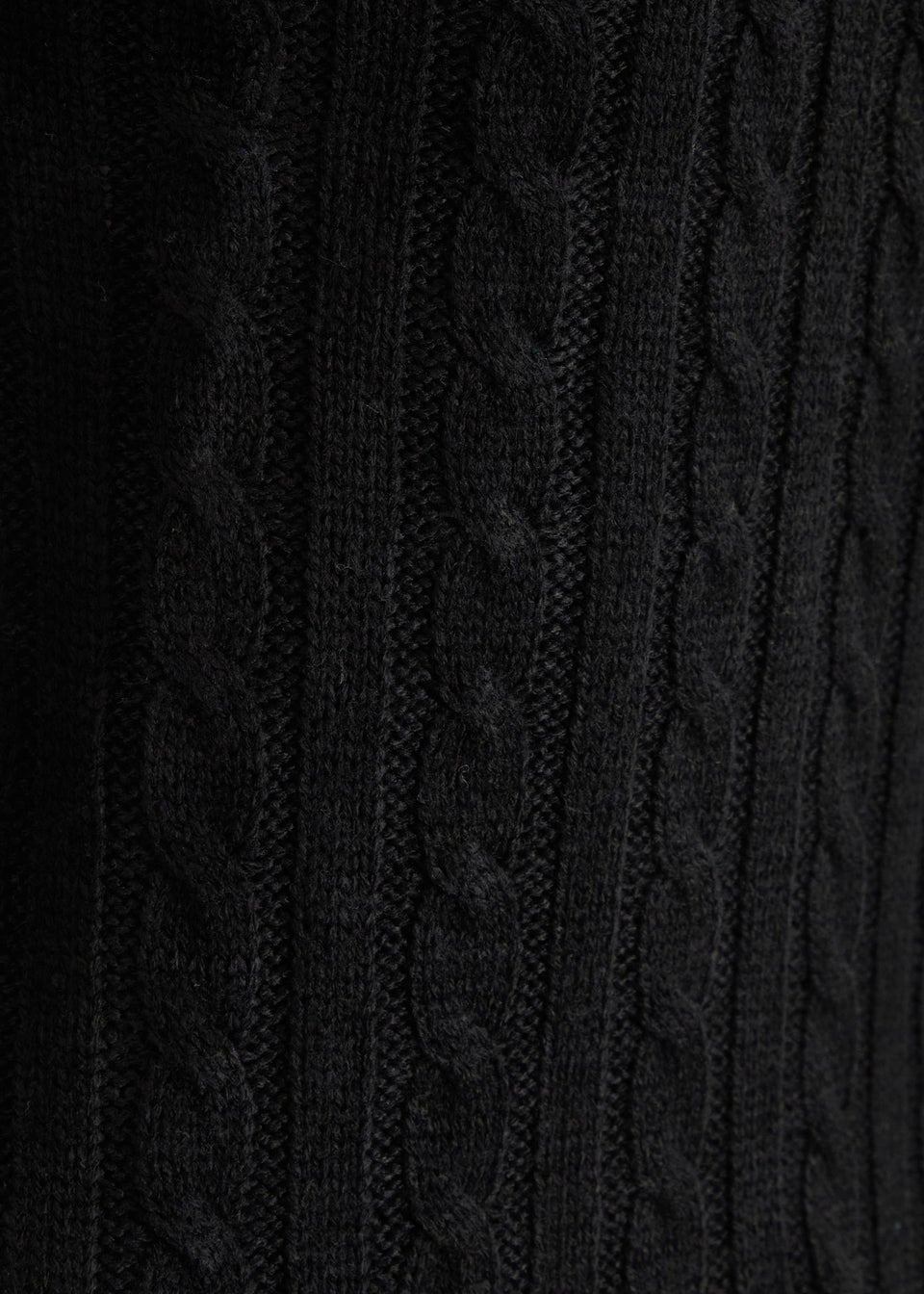 Quiz Black Cable Knit Crop Jumper