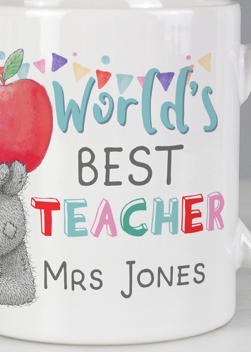Personalised Memento Company White Me to You World's Best Teacher Mug