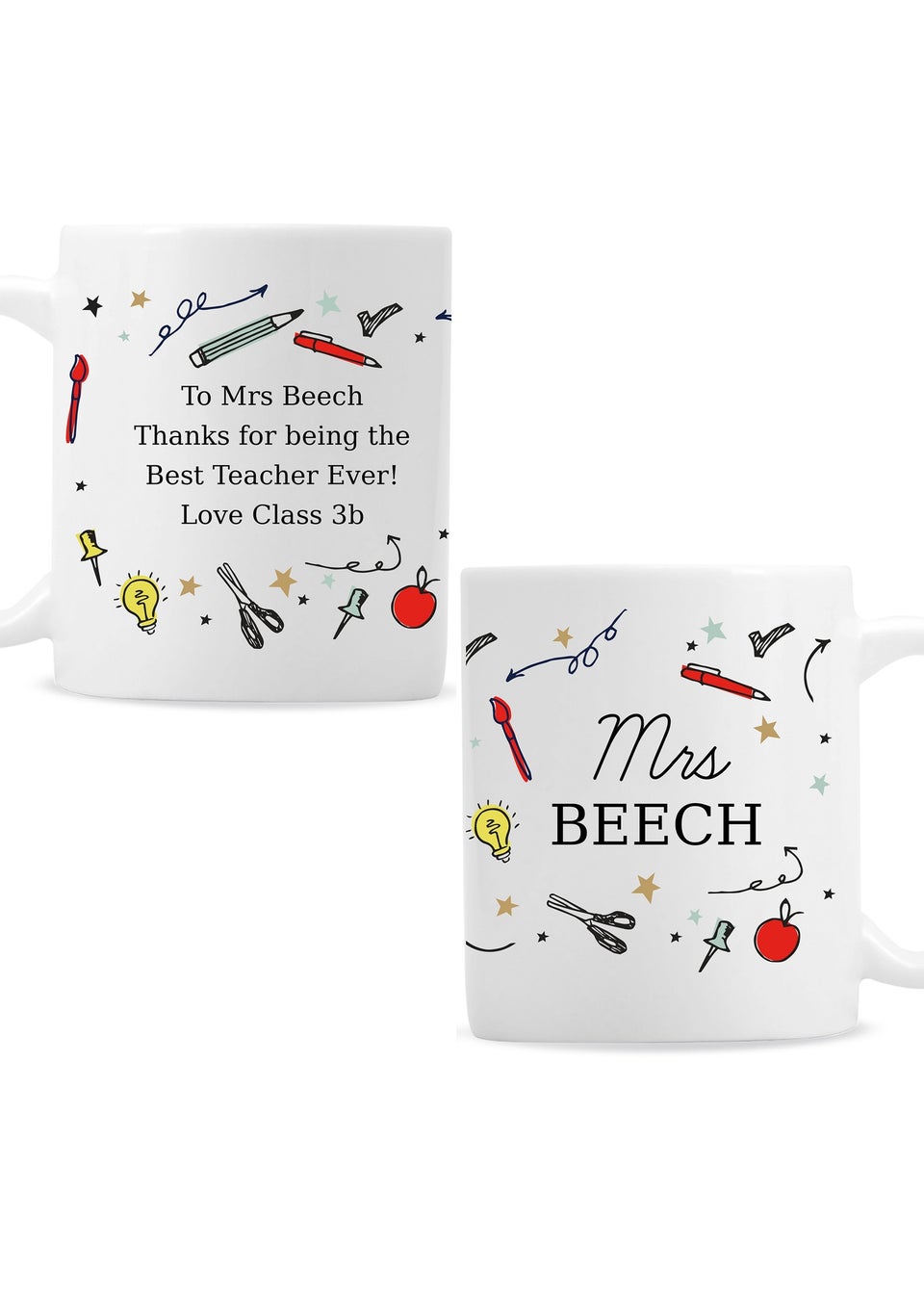 Personalised Memento Company White School Teachers Mug