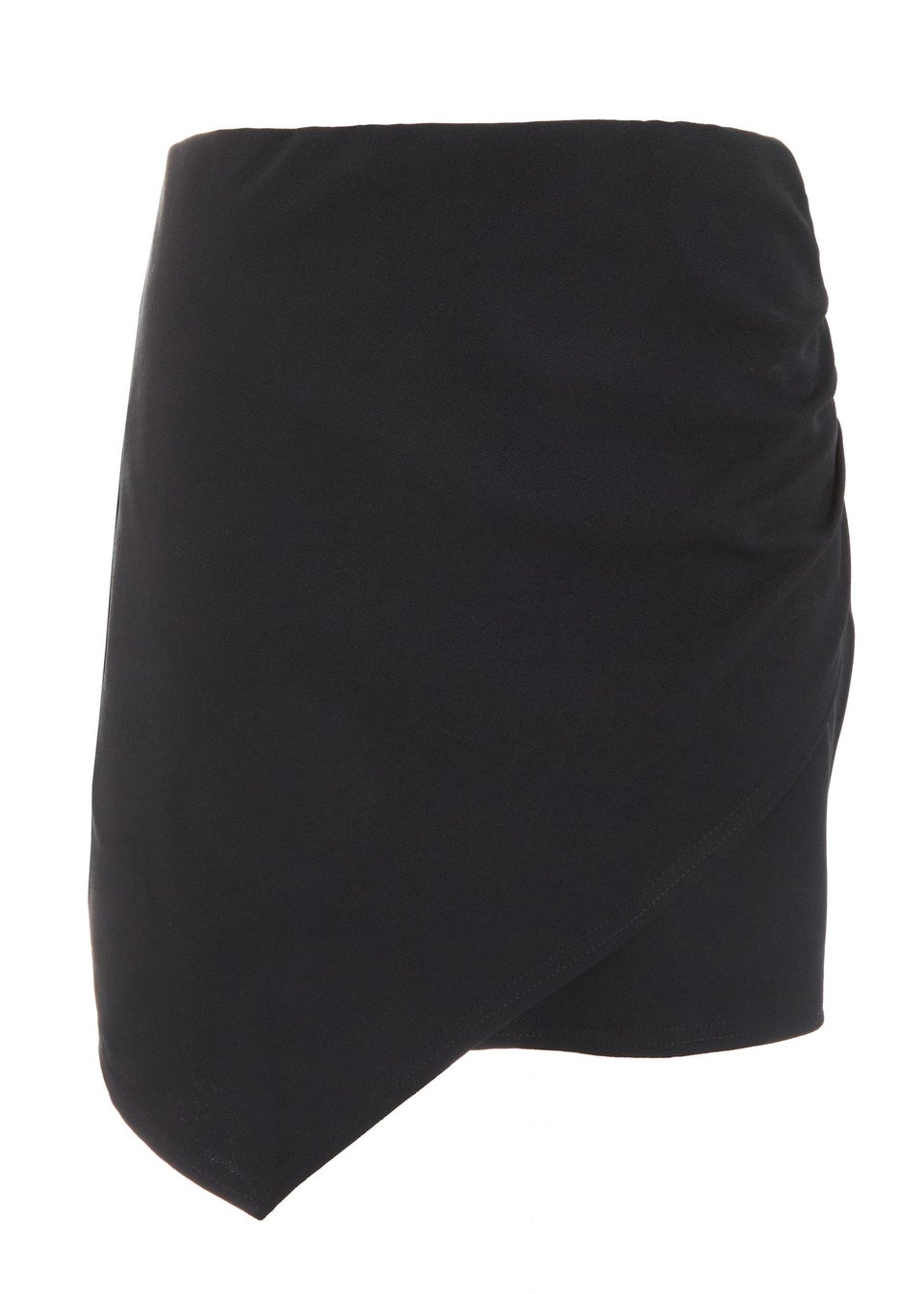thumbnail image 2 of Floerns Women's Y2k Mini Skorts Leather Ruched Wrap Front Skinny 2 of 9