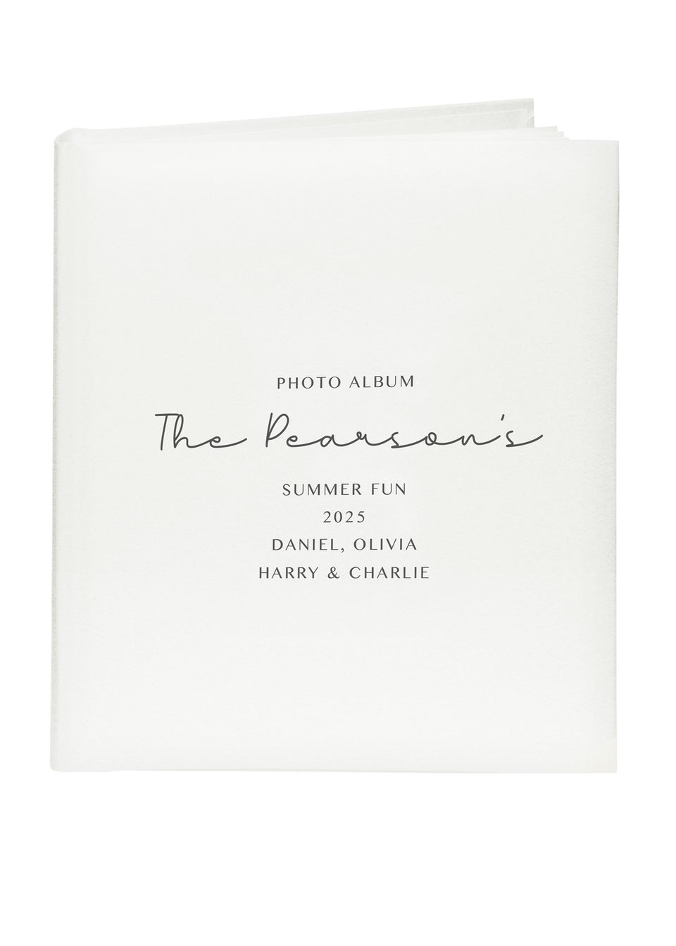 Personalised Memento Company Ivory Free Text Square Photo Album