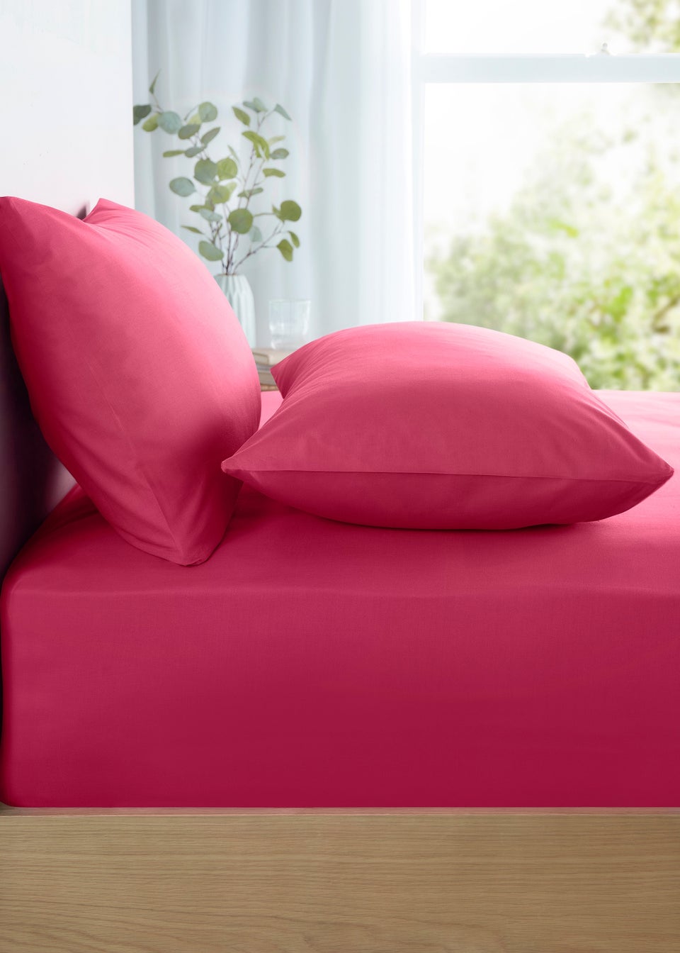 Appletree Style Pure Cotton Pink Housewife Pillowcases Matalan